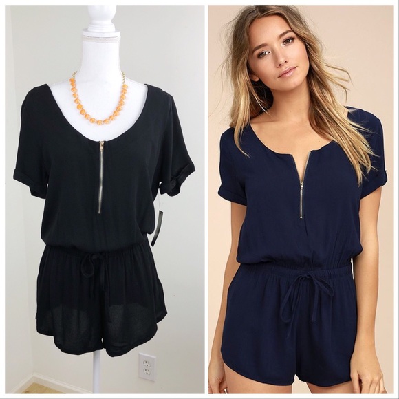Lulus Pants - Lulu’s Flowy Short Sleeve Romper w/ Pockets NWT